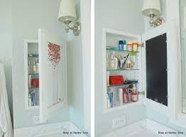 A recessed medicine cabinet is perfect for a bathroom renovation project, because a considerable amount of construction is already involved. Diy Bathroom Medicine Cabinet Ideas Novocom Top