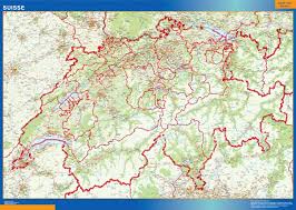 Suíça (mapa de europa ocidental europa) para imprimir. Mapa Parede Suica