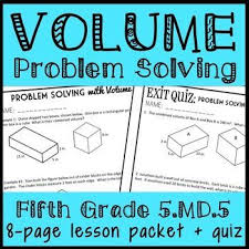 Volume Problem Solving Lesson Packet This 8 Page Lesson Packet Puts Volume Of Rectangular Prisms Into The Real Volume Lessons Problem Solving Fifth Grade Math