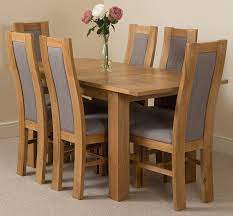 These are gorgeous chairs and comfortable with great back support. Hampton Extending Rustic Oak Dining Table With 6 Grey Stanford Dining Chairs