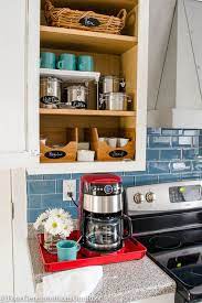 Prepare a mug of cheer in your coffee residence with open shelves as well as a little bit of counter area. 20 Coffee Bar Ideas For Your Home Diy Ideas For Coffee Stations In Your Kitchen