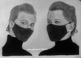 Stay Home Stay Safe Wear Mask Corona Awareness Portrait Sketches Girl Sketch Art Drawings Sketches Creative