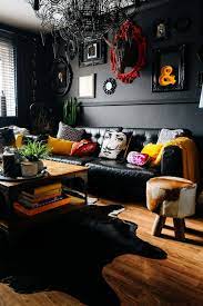 Your Gathered Home A Rock Roll Glam Flat In The Uk The Gathered Home Black Living Room White Interior Design Eclectic Living Room