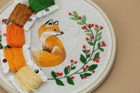 Get great deals on ebay! Spring Fox Embroidery Pattern For Beginner Embroidered Hoop Etsy Embroidery Patterns Fox Embroidery Embroidery Jewelry