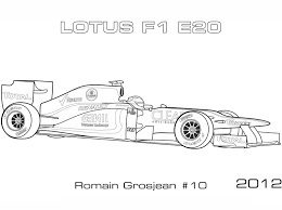 Lotus 2012 E20 Formula 1 Car Coloring Page Sports Coloring Pages Cars Coloring Pages Coloring Pages