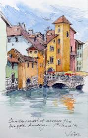 All you need to make this painting is a single color such as blue, brown or any other color. List Of Pinterest Pen And Watercolor Pictures Pinterest Pen And Watercolor Ideas Watercolor Landscape Paintings Watercolor Landscape Watercolor Architecture