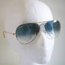 Ray Ban Aviator 3025 001 3f Sunglasses Large Gold Blue Gradient Italy No Case Ray Ban Aviators Sunglasses Ray Bans