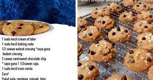 Biskut chocolate chip famous | resepi terbaik sukatan cawan dan gram. Resepi Coklat Chip Cookies Sukatan Cawan
