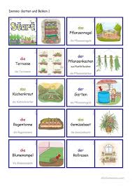 Garten Balkon 1 Domino Lernkarten Domino Wortkarte