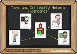 Esl Community Helpers Match The Building Flashcard School To The Community Helpers Teachers And People Community Helpers Flashcards Printable Flash Cards