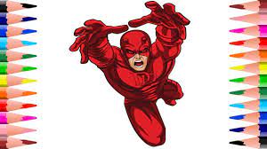 Fun, printable, free coloring pages can help children develop important skills. Coloring Daredevil Coloring Page Learn Colors Painitng Dare Devil In Coloring Book For Kids Youtube