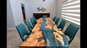 Diy exotic round epoxy table (cherry red) for licensing or permission to use videos, contact us at: Ocean Epoxy Resin And Olive Wood Dining Table By Odywood Youtube