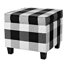 Black And White Buffalo Plaid Chair And Ottoman Black And White Buffalo Check Storage Ottoman Kirklands Plaid Living Room Storage Ottoman Home Buying