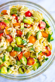 Lemon Orzo Pasta Salad With Cucumbers And Olives Recipe Orzo Pasta Salad Pasta Salad Recipes Orzo Pasta Salad Recipe