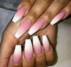 Black And Light Pink Ombre Nails Long Ombre Nails Ombre Nails And White Pink Nails Image Ombre Acrylic Nails Pink Ombre Nails Pink Nails