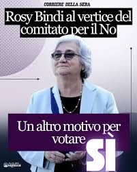 Bentornata in campo Rosy Bindi, questa volta alla guida del Comitato per il  NO. Se mai servisse un'ulteriore conferma: ecco un motivo in più per votare  SÌ al referendum sulla giustizia.