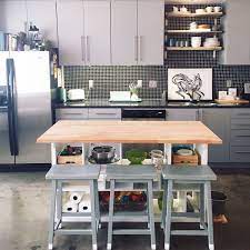 This project is perfect if you have a small kitchen or just need some more counter and cupboard space. Ikea Hack Kitchen Island Diy For 200 Apartment Therapy