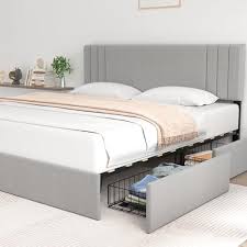 Molblly Upholstered King Bed Frame With