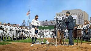 He walked and ran like an old man. The Lou Gehrig Luckiest Man Speech July 4 1939