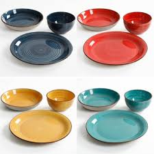 Great white porcelain footed soup bowl. Multicolored Dinnerware Sets Target