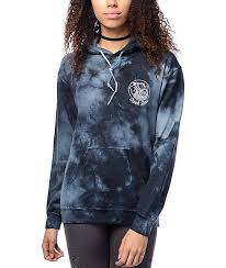 Black And White Tie Dye Hoodie Wholesale Dark Seas Forbidden Black Tie Dye Hoodie Zumiez Tie Dye Hoodie Tie Dye Outfits Black Tie Dye