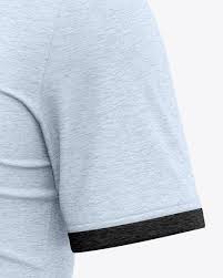 Download Men S Heather Short Sleeve Polo Shirt Front Half Side View In Apparel Mockups On Yellow Images Object Mockups
