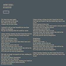 I wanna call out your name. Lirik Lagu Imagination