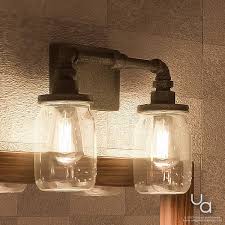 Luxury Industrial Black Iron Pipe Bathroom Light Uql2661 Dallas Collection Industrial Bathroom Vanity Lighting By Urban Ambiance