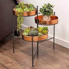 Amazonsmile Panacea 82193 Three Tiered Plant Stand Hammered Copper Finish 20 5 H Garden Outdoor Plant Stand Plant Stand Indoor Indoor Plant Pots