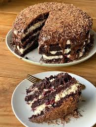 Black Forest Gateau Vj Cooks Recipe Decadent Cakes Black Forest Gateau Baking Tins