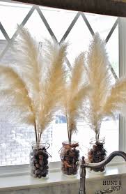 How To Make A Big Fluff Arrangement With Pampas Grass Pampas Grass Decor Grass Centerpiece Diy Christmas Decorations For Home