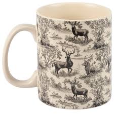 Deer Toile Mug | Primitives By Kathy