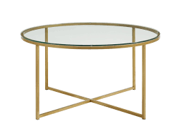 Earn $44.90 (10%) back in rewards 1 on this item with a pottery barn credit card. 36 Inch Coffee Table W X Base Glass Gold By Walker Edison