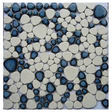 Floor tiles floor tile ceramic kajaria floor tiles garage floor tiles marble simple premium cheap aqua blue glass mosaic bathroom floor tiles. Glazed Blue Mix White Pebble Mosaic Tile Bathroom 8x8 Ceramic Floor Tile Pebble Mosaic Buy Ceramic Blue And White Floor Tile Pebble Mosaic 8x8 Ceramic Floor Tile Product On Alibaba Com