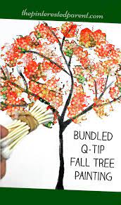 Bundled Q Tip Autumn Tree The Pinterested Parent Fall Tree Painting Fall Arts And Crafts Fall Crafts For Kids