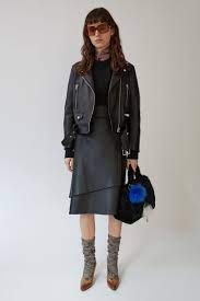Mock Black Acne Studios Mock Black Is A Classic Motorcycle Jacket With A Petite Feminine Fit Pfw Fw17 Fashion Cropped Biker Jacket Black Women Fashion
