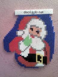 Deco Kdo Nat Perles Hama Moufle De Noel Perles Hama Perles A Tisser Perles Hama Noel
