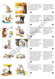 As many may know bill watterson (the creator and artist) stopped making the strip do to syndication and other disputes about his artwork being sold and used etc. Calvin And Hobbes Punch Card Esl Worksheet By Annaas