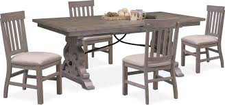 Charthouse Rectangular Dining Table And 4 Dining Chairs Gray In 2020 Grey Upholstered Dining Chairs Upholstered Dining Chairs Rectangular Dining Table