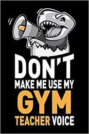 I agree, but that's the lowest mark i could give you! Don T Make Me Use My Gym Teacher Voice Funny Gym Coach Teacher Appreciation Gag Gift Joke Notebook Journal Sketchbook Diary Thank You Present Humor Profession 9781073581481 Books Amazon Ca