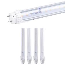 Hyperikon T8 T10 T12 4 Foot Rotatable 40 Watt Replacement 18w Clear Led Light Tube 3500k Ul 4 Pack Amazon Com