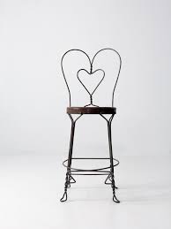 Vintage Ice Cream Parlor Chair Heart Back Tall Stool Etsy Parlor Chair Ice Cream Chairs Vintage Ice Cream