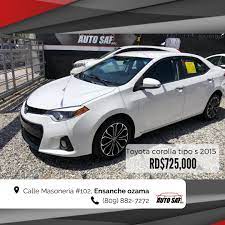 The 2015 toyota corolla is a car that checks off several of the sensible and practical qualities you want. Autosaf Toyota Corolla Tipo S 2015 Precio Rd 725 000 Facebook