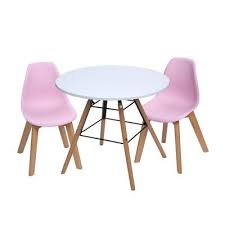 Isabelle Max Letendre Kids 3 Piece Round Table And Chair Set Wayfair Round Kids Table Kids Table And Chairs Round Table And Chairs
