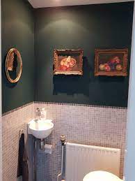 toilet metamorfose door alleen de wand groen te schilderen toilet badkamer interieur