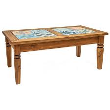 This nesting coffee table set is perfect for small spaces, simply tuck the smaller table underneath to save space. Salvador Pine Spanish Style Tile Top Coffee Table Look Again