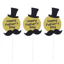 On happy father's day 2021, people are searching best father's day 2021 pictures, images & pics with some wishes quotes for share on social media with the #fathersday hashtag. 6 Pcs Cake Toppers Happy Father S Day Chic Black Beard And Hat Cake Insert Cards For Birthday Party Buy At A Low Prices On Joom E Commerce Platform