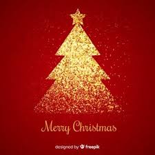 Fondo Rojo Con Arbol De Navidad En Purpurina Dorada Arboles De Navidad Creativos Graficos De Navidad Diseno Grafico De Navidad