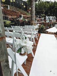 Many couples having a backyard wedding hire the same number of chairs as guests, and then many hire companies will offer you china plates and glassware along with your marquee but make. Covers Decoration Hire Simple Backyard Wedding Covers Decoration Hire