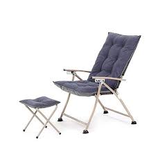 Campland Deluxe Padded Reclining Chair With Footrest Adjustable Camping Fishing Folding Cushion Relax Lazy Chair Revie Camping Chairs Chair Folding Beach Chair